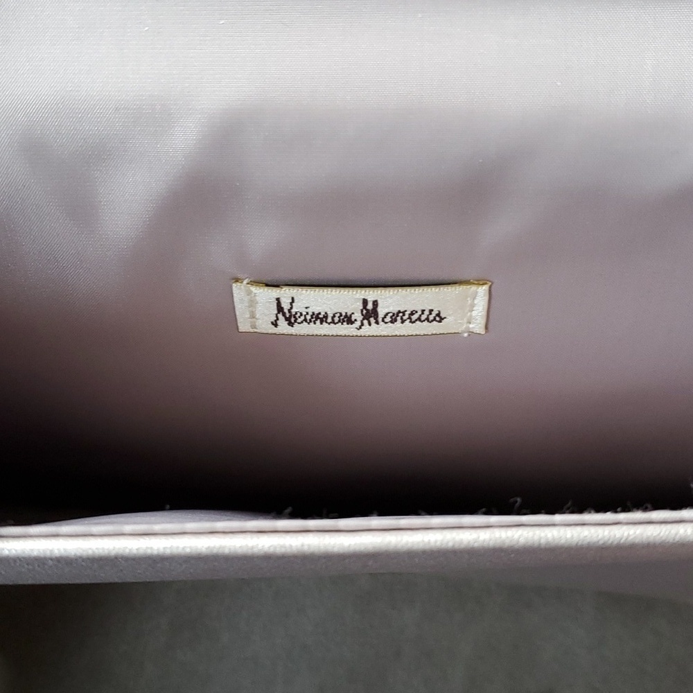 Neiman Marcus Faux Leather Metallic Clutch - Picture 4 of 5
